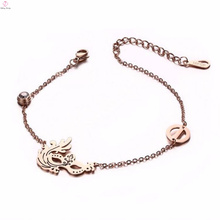 2017 popular custom engraved charms stainless steel bracelet anklet